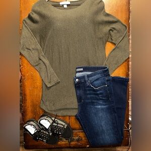 Michael Kors Olive Knit Boatneck Sweater